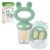 Haakaa Baby Fruit Food Feeder & Mini Freezer Nibble Tray Combo, Breastmilk Popsicle Molds for Cooling Relief, BPA Free Silicone Feeder for Safe Infant Self Feeding, 4 Month+ (Pea Green)