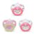 NUK Orthodontic Pacifier Value Pack, Girl, 6-18 Months (Pack of 3)