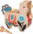 Manhattan Toy Musical Llama Wooden Instrument for Toddlers with Maraca, Clacking Saddlebags, Drumsticks, Washboard & Xylophone