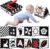 URMYWO Black and White Baby Toys, High Contrast Newborn Toys 0-3 Months Brain Development, Tummy Time Toys, Soft Baby Book, Infant Sensory Toys 0-6-12 Months Visual Stimulation Montessori Toy Gift