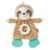 Infantino Cuddly Teether, Sleepy Sloth Character, 3 Textured Teething Places to Soothe Sore Gums, BPA-Free Silicone, Soft Fabric Textures to Explore, Crinkle Sounds to Discover, for Babies 0M+